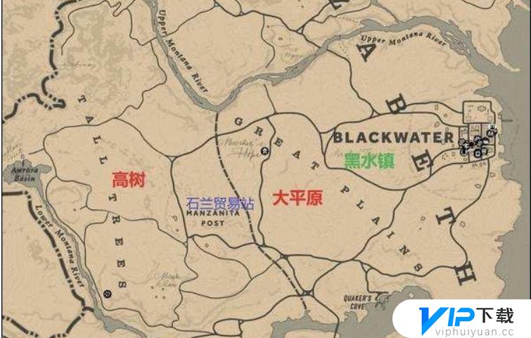 荒野大镖客快速旅行地点地图