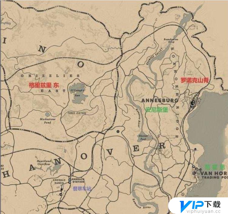 荒野大镖客快速旅行地点地图